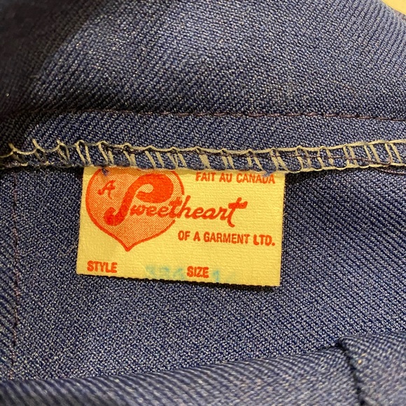 Vintage Navy Midi Skirt, Front Slit, Made in Canada, Womens (Size M) - Picture 6 of 8